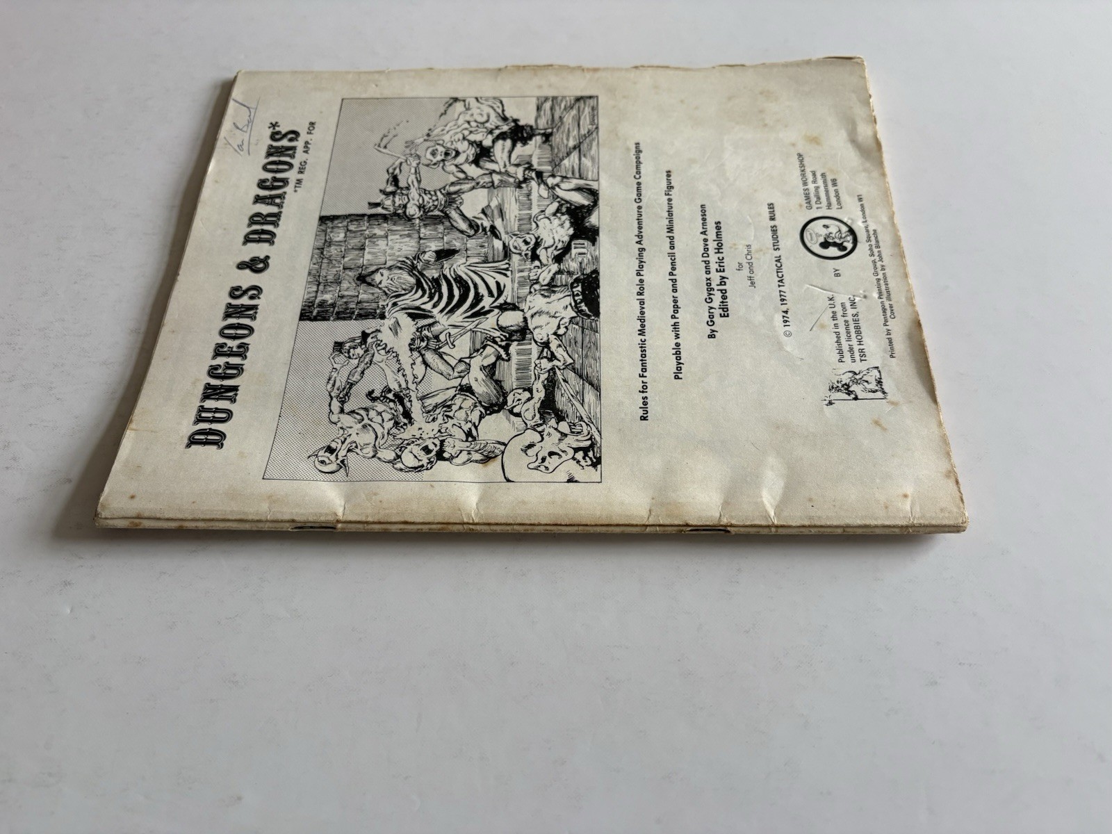 Dungeons and Dragons Rules UK Print TSR 1977