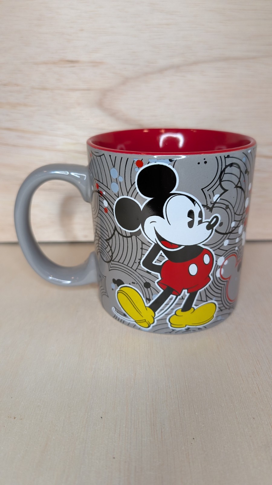 Disney Classic Mickey Mouse Black Red Coffee Mug