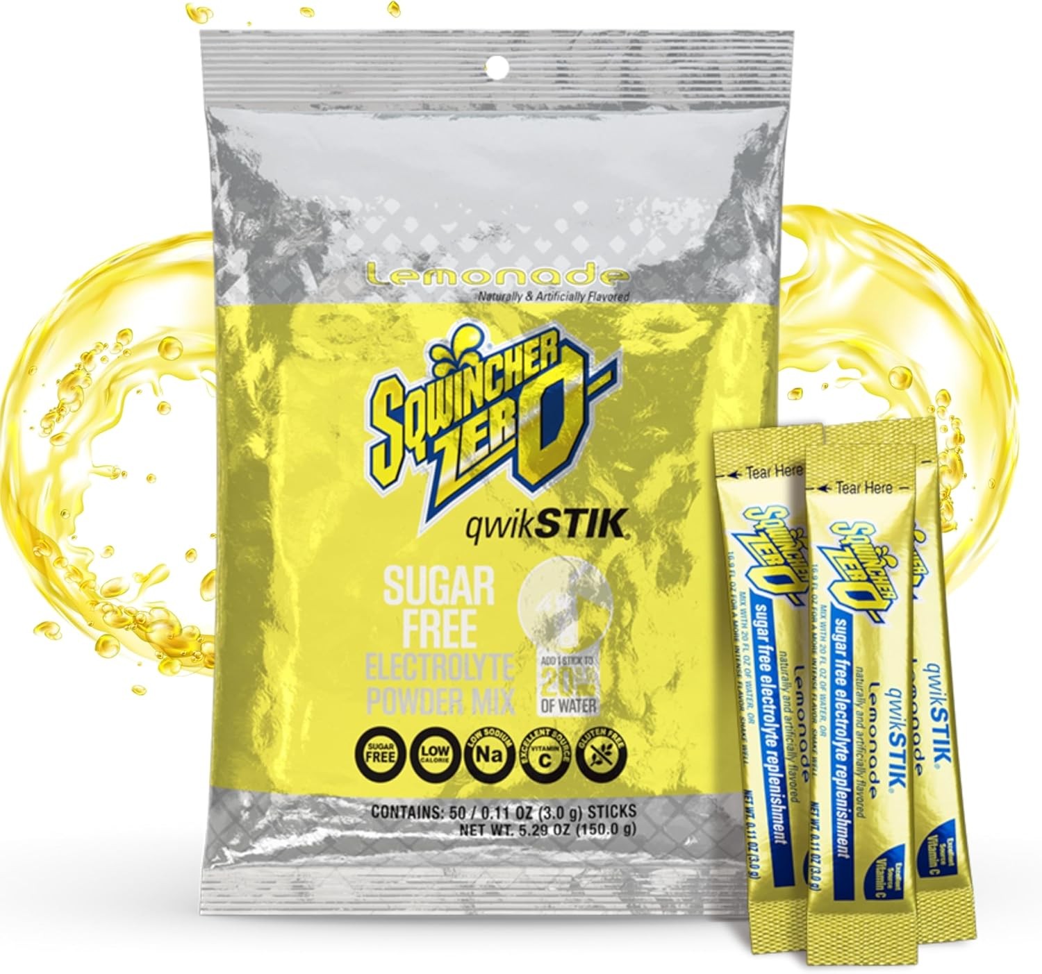 Zero Qwik Stik, Lemonade, Sr Free, Low Crie, Low Sodium