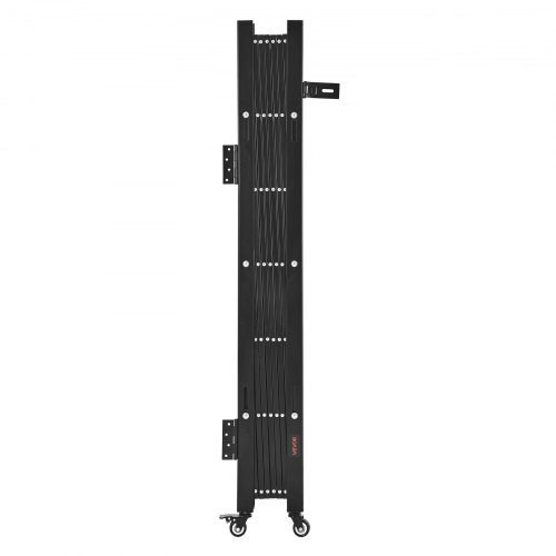 Single Folding Security Gate, Lockable Scissor Gate with 360° Swivel Casters, O