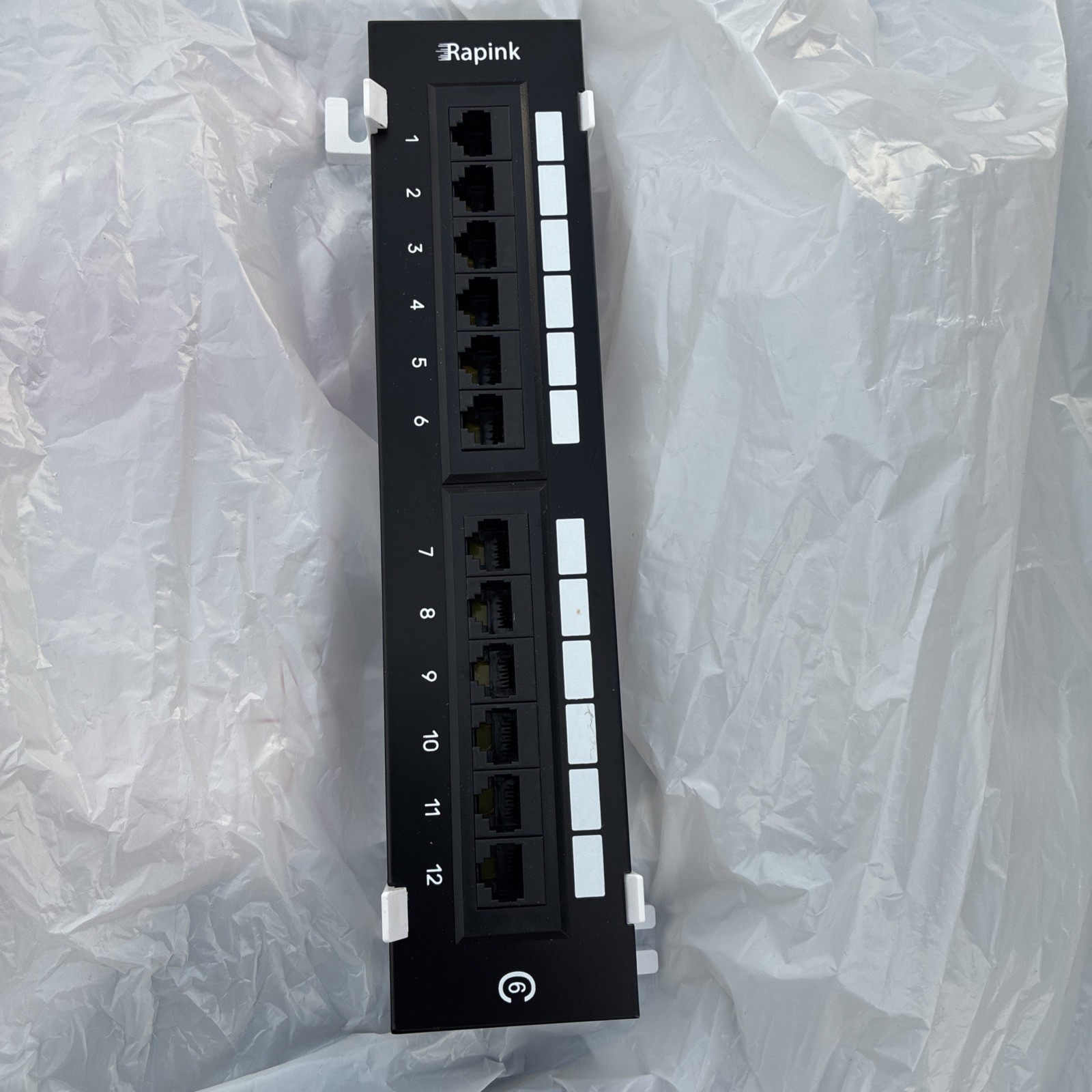 NEW CAT5e 12 Port Patch Panel RJ45 110 Network Mini Surface Wall Mount Bracket