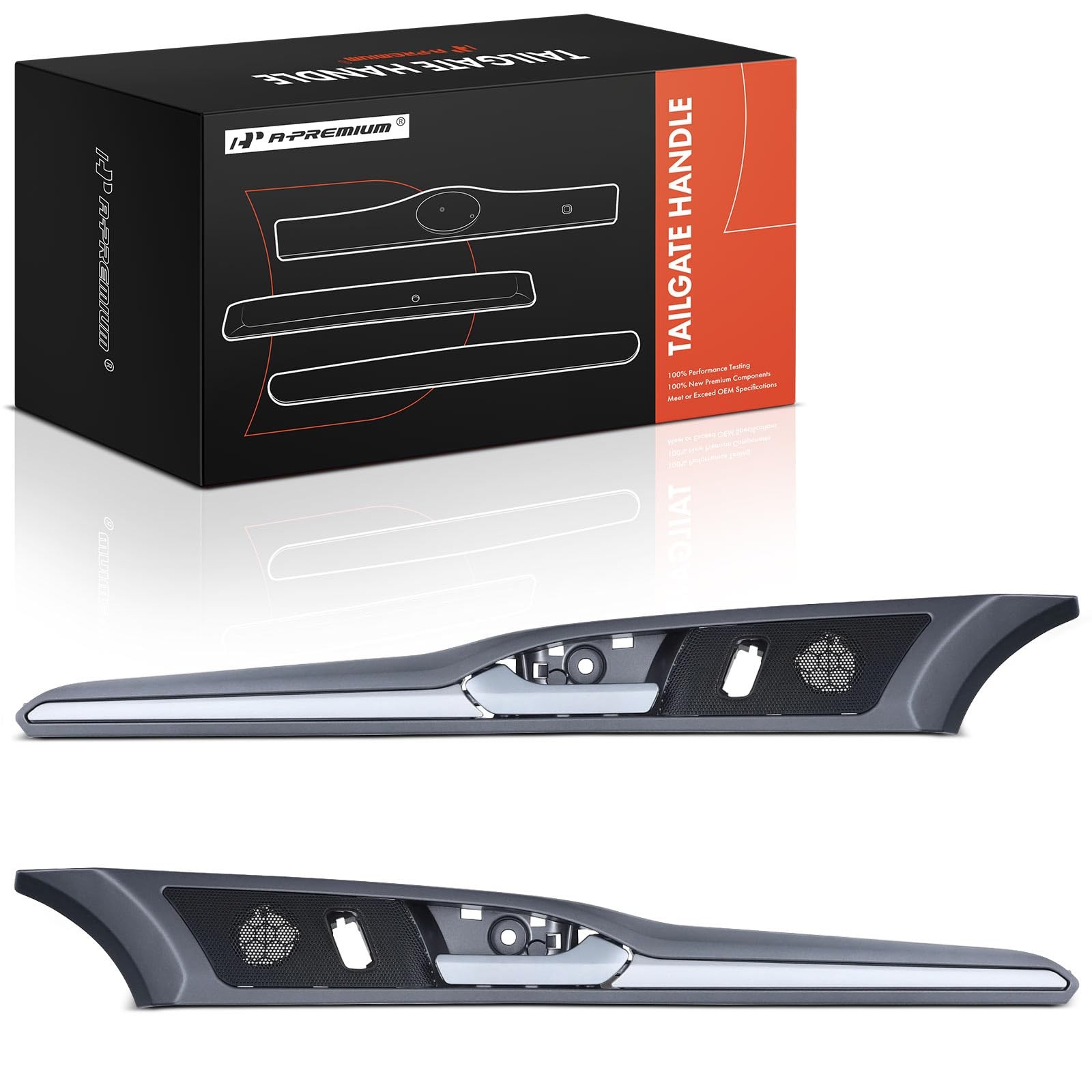 Fusion 2013-2016 Door Handles Gray Silver Lever 2PC Set Front Driver Passenger