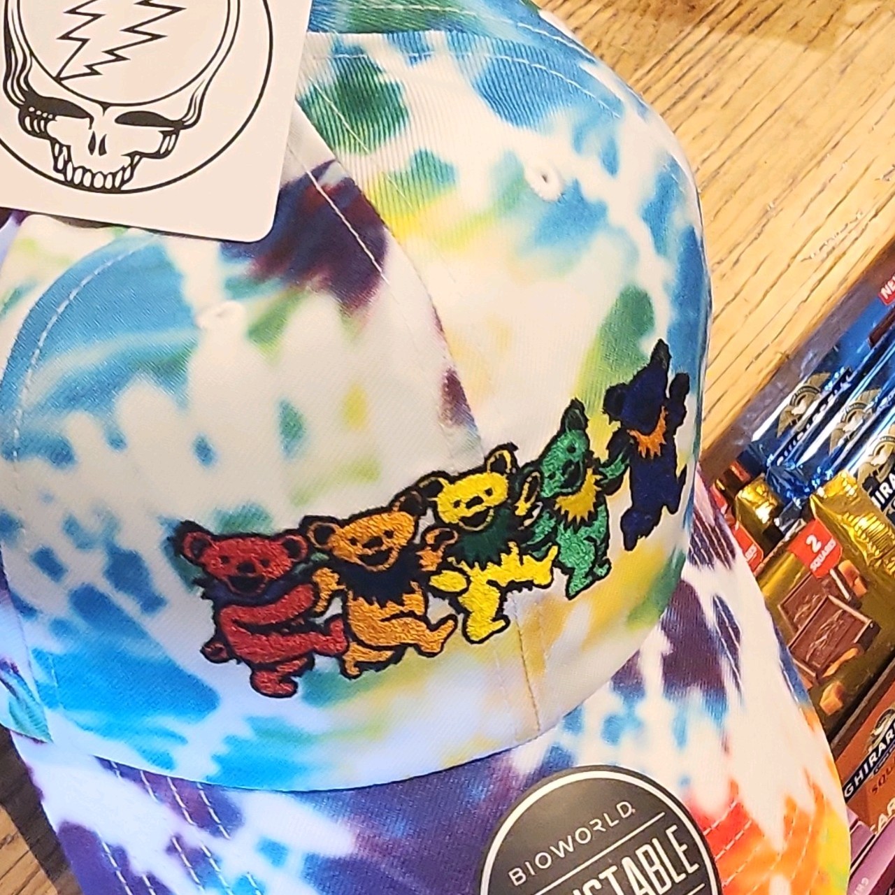 Bioworld Grateful Dead Dancing Bears Tie-Dye Adjustable OSFM Hat