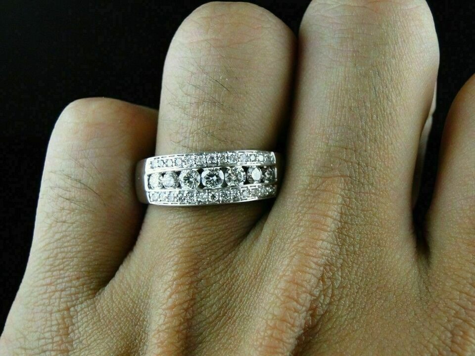 White Diamond 3.10 Ct Round Cut Lab-Created Wedding Ring 925 Sterling Silver