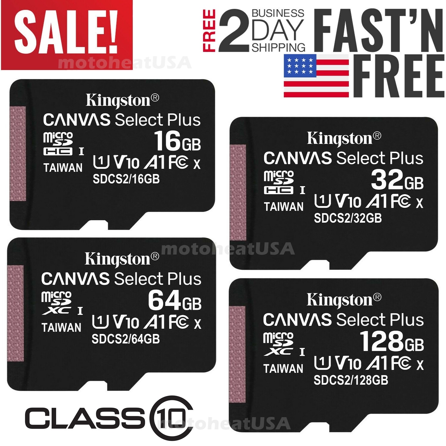 Kingston Micro SD Card 32GB 64GB 128GB 256GB Class 10 150MB/s TF Memory Card Lot