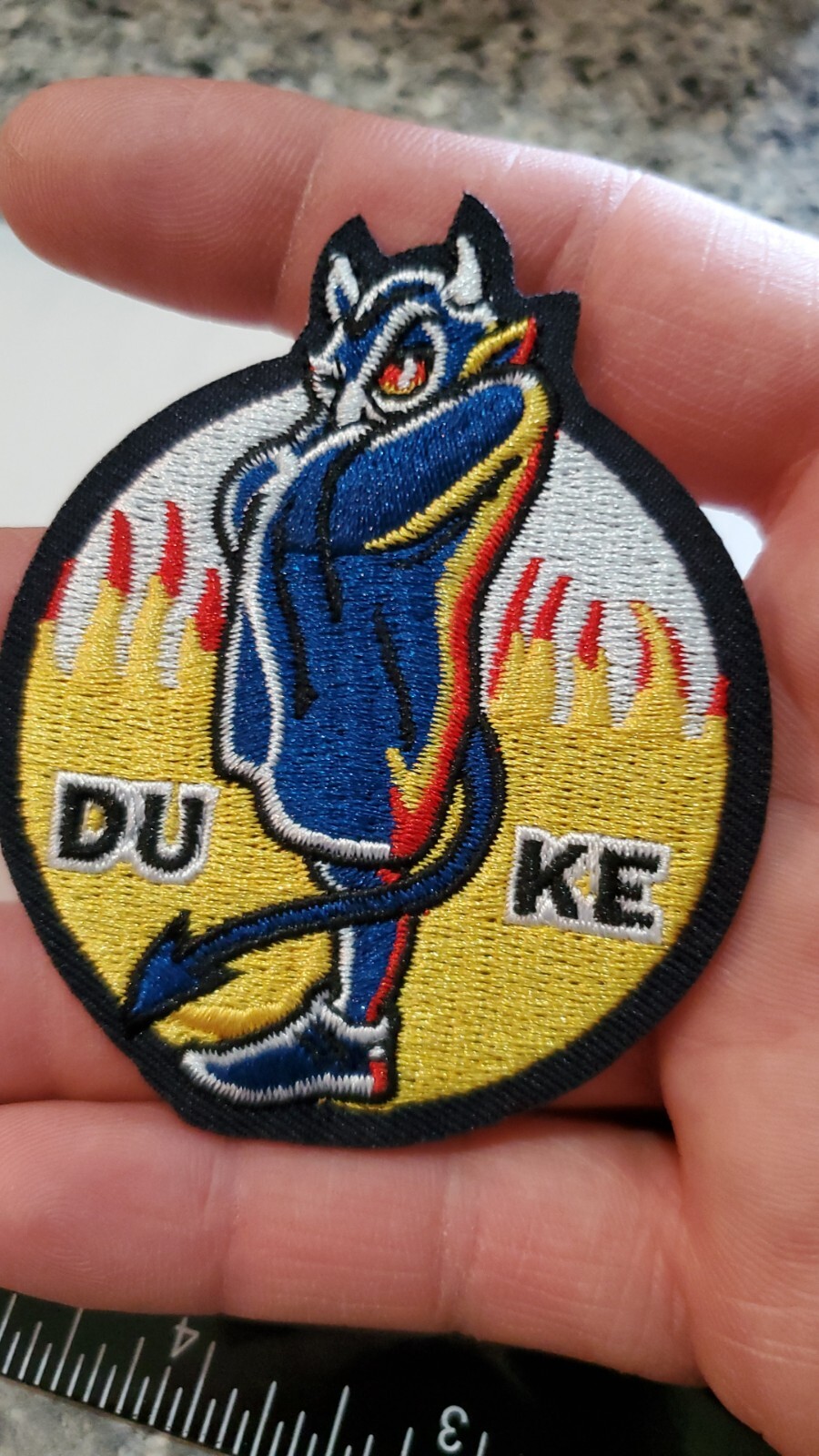 Duke Blue Devils Vintage Style Patch. Embroidered. Iron On Backing 3"x2.5"