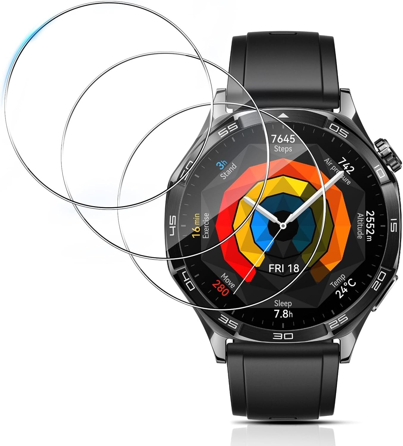 3X Tempered Glass For Huawei Watch GT5 46mm / GT5 Pro 46mm Screen Protector 9H