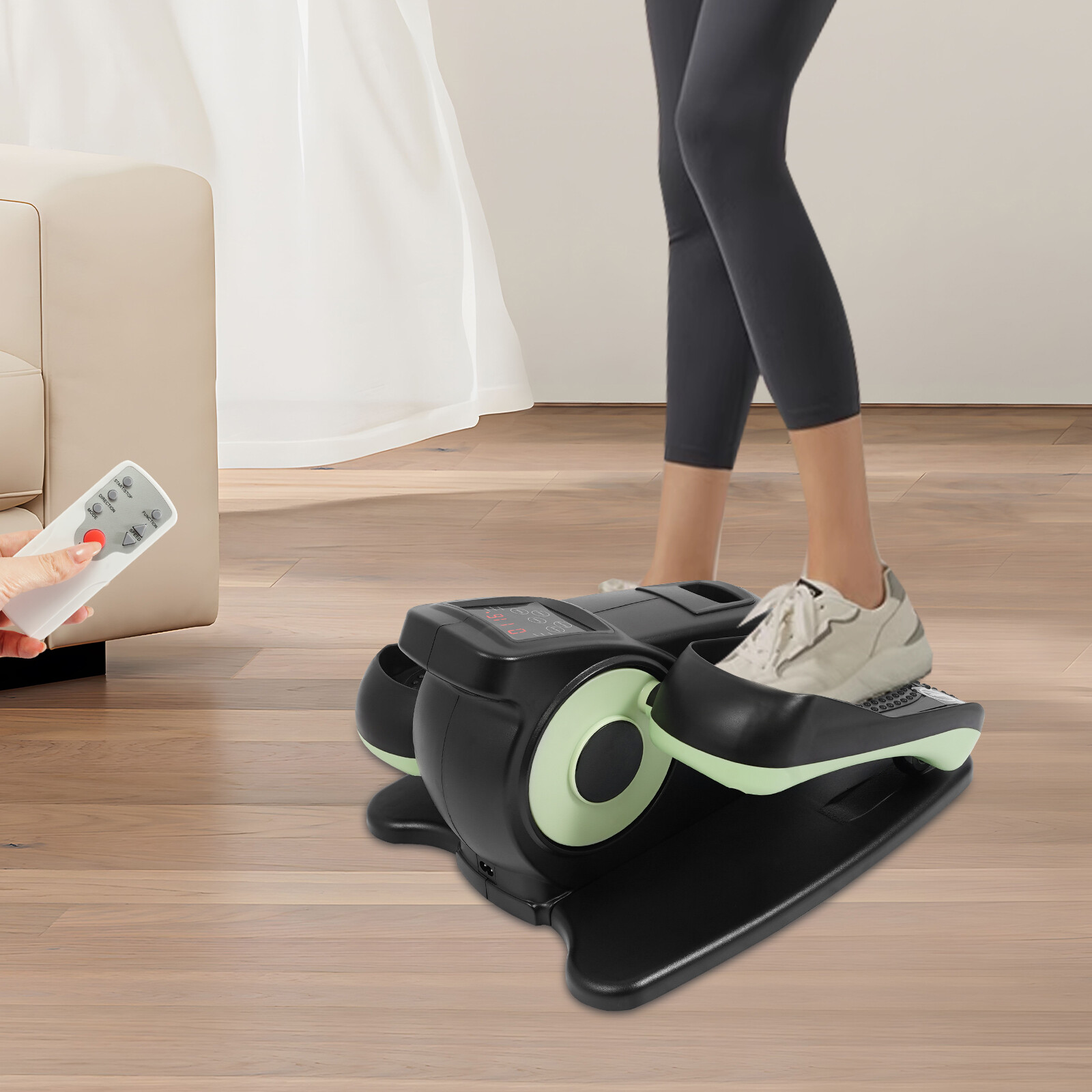 Mini Portable Electric Pedal Exerciser Leg Trainer w/Touch Screen+Remote Control