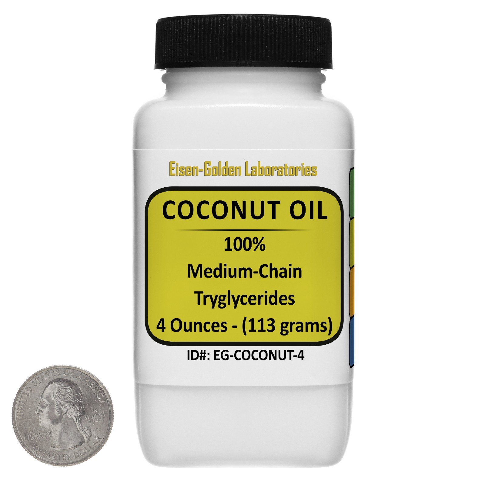 Coconut Oil [Fractionated Triglycerides] 100% Food Grade 4 Oz in a Bottle USA
