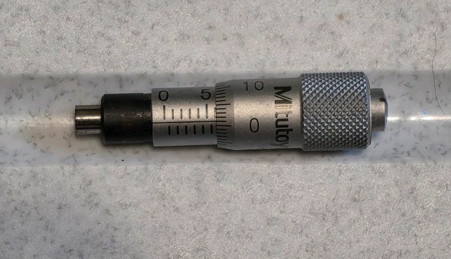 Mitutoyo 148-201 Micrometer Head, 0-6.5mm, 0.01mm Graduation