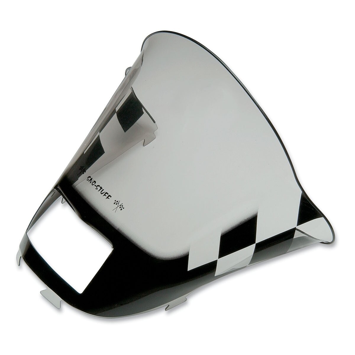 Sno-Stuff 18" High Smoke Windshield w/Black Checkers - 479-471-60