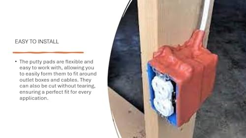 Acoustical Putty Pads - Moldable Soundproofing Pad - Fire Stop for Red