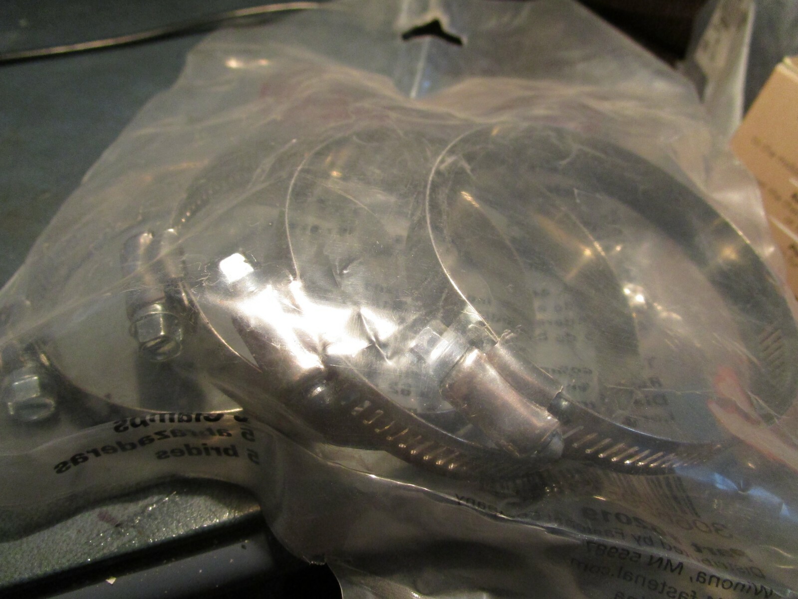 (4) #44 2-1/4"-3 1/4"Dia 9/16"W S/S Dynaflo® 922C Worm Drive Clamp w/Steel Screw