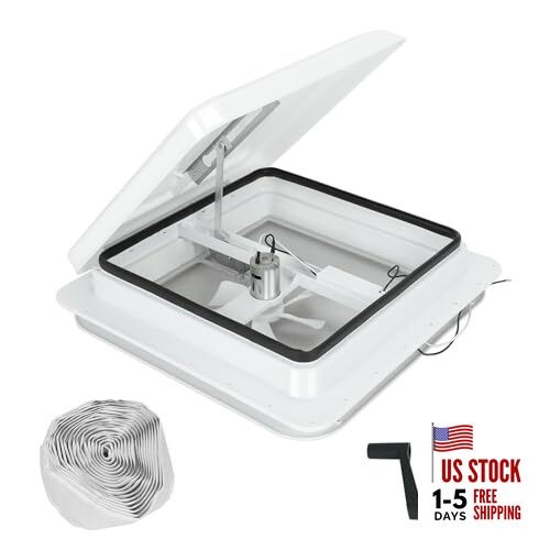 14" RV Roof Vent Fit for Camper Trailer Universal White Lid Roof Vent with