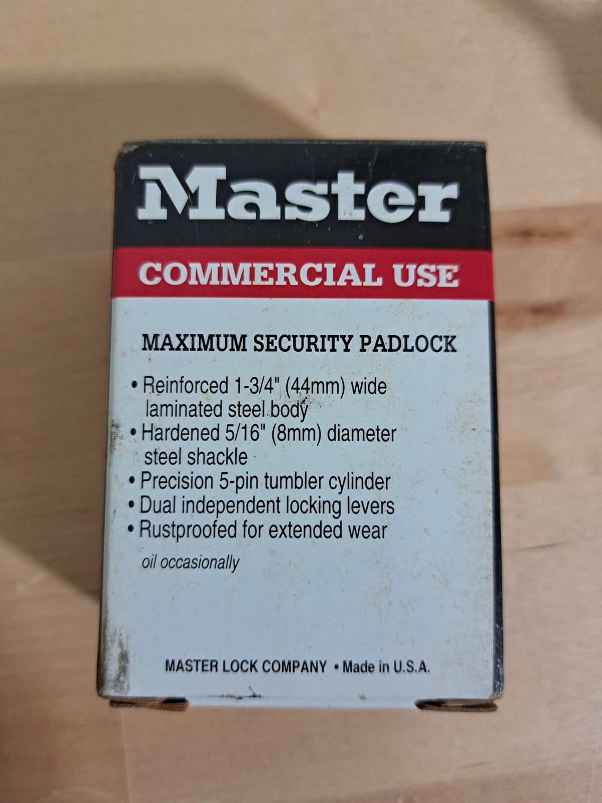 Master Lock No 81 Maximum Security Steel Padlock Traditional 5/16 Shackle