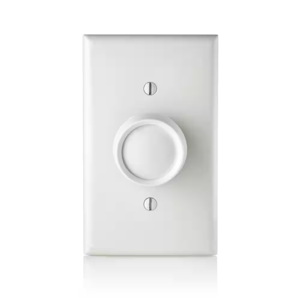 NEW Rotary Dimmer Switch for LED Halogen & Incandescent Bulbs White Easy Install