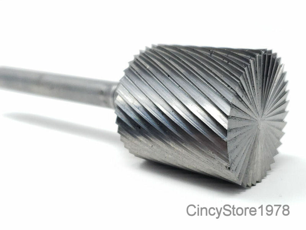 SB9S Cylindrical End Tungsten Carbide Burr Bur Cutting Tool Die Grinder Bit 1/4"
