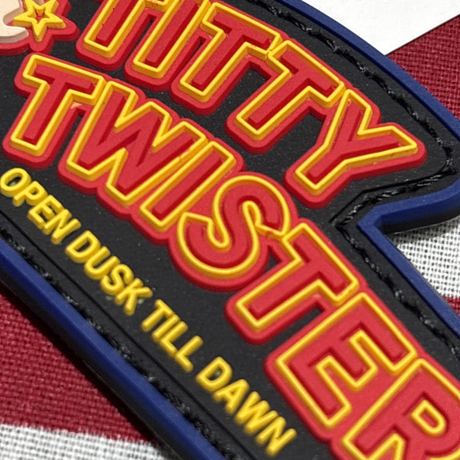 From Dusk Till Dawn Dk Blue Band Red Type Morale Hook Patch High Quality 3d PVC