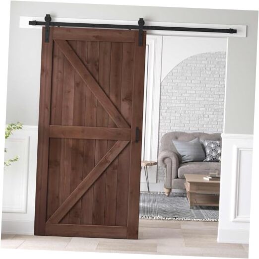 42x84 inch Sliding Barn Wood Door Slab with 7ft 42"x84" Door with Hardware