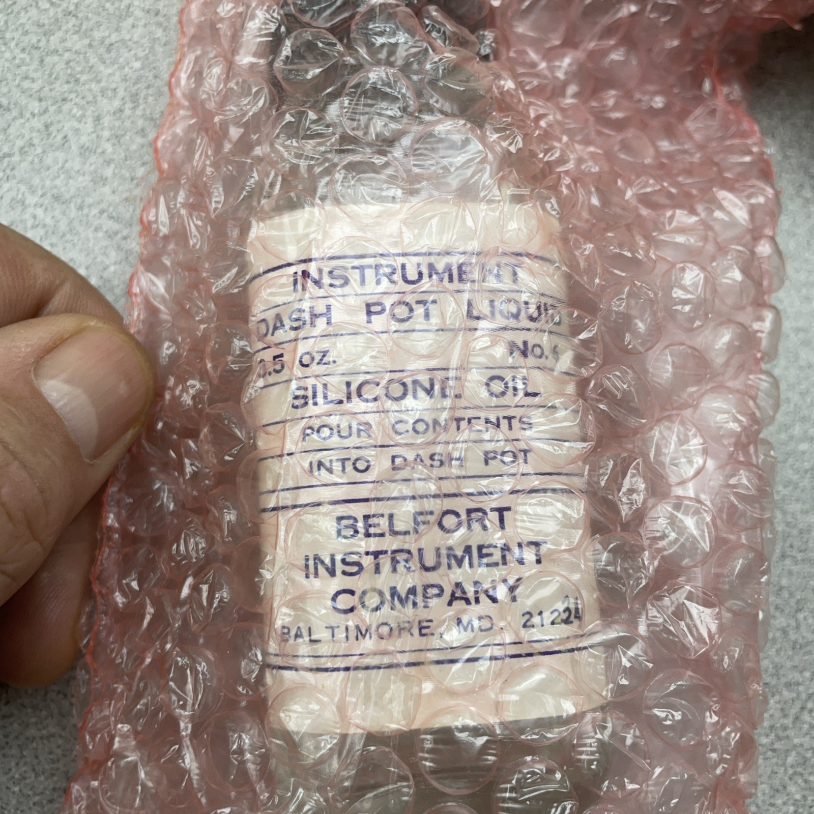 instrument grade Silicone Oil Belfort Instrument Company DASH POT Liquid Vintage
