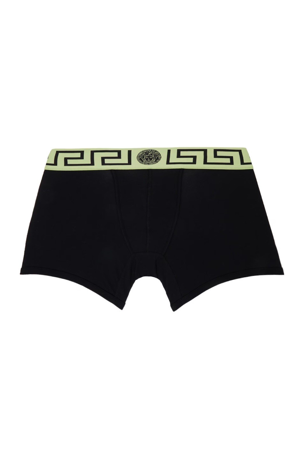 NWT Versace Mens Greca Border Trunk Brief Black Neon Green Size 4 Small