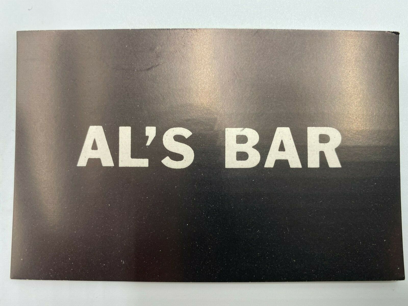 Vintage Original Al's Bar Los Angeles Business card