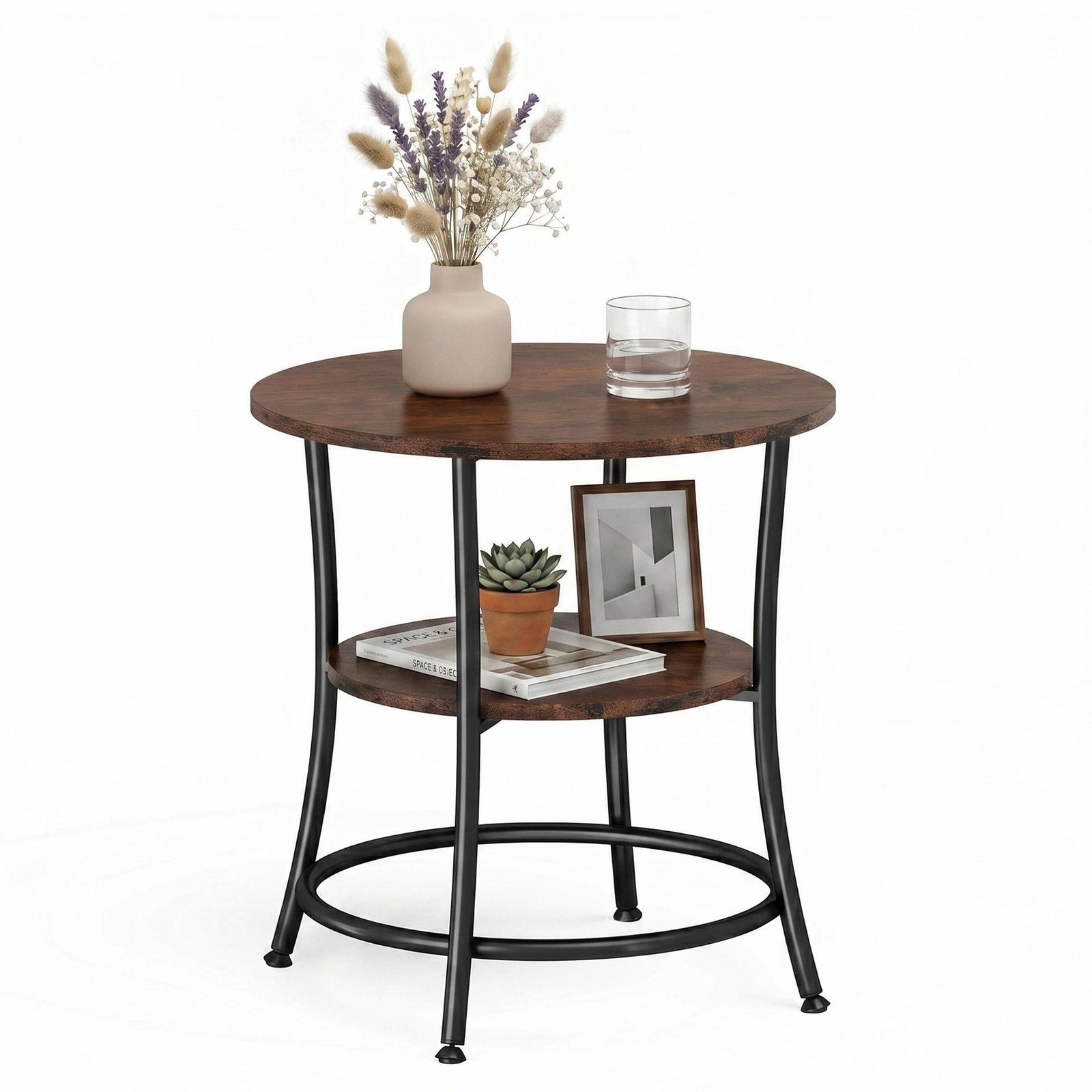 2-Tier Round Side Table