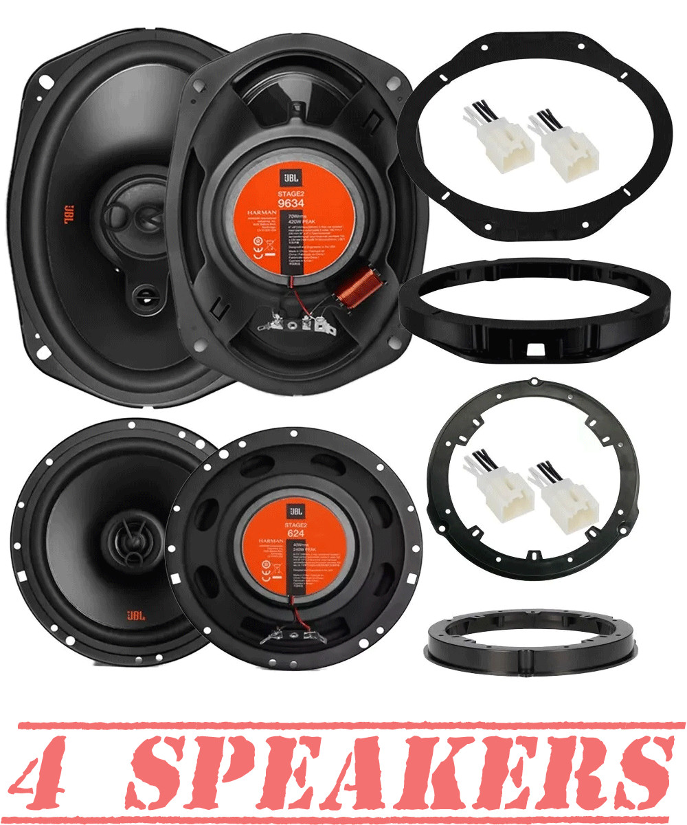 JBL Stage2 560W Front & 240W Rear Door Speakers for 2015-2024 Ford F-150