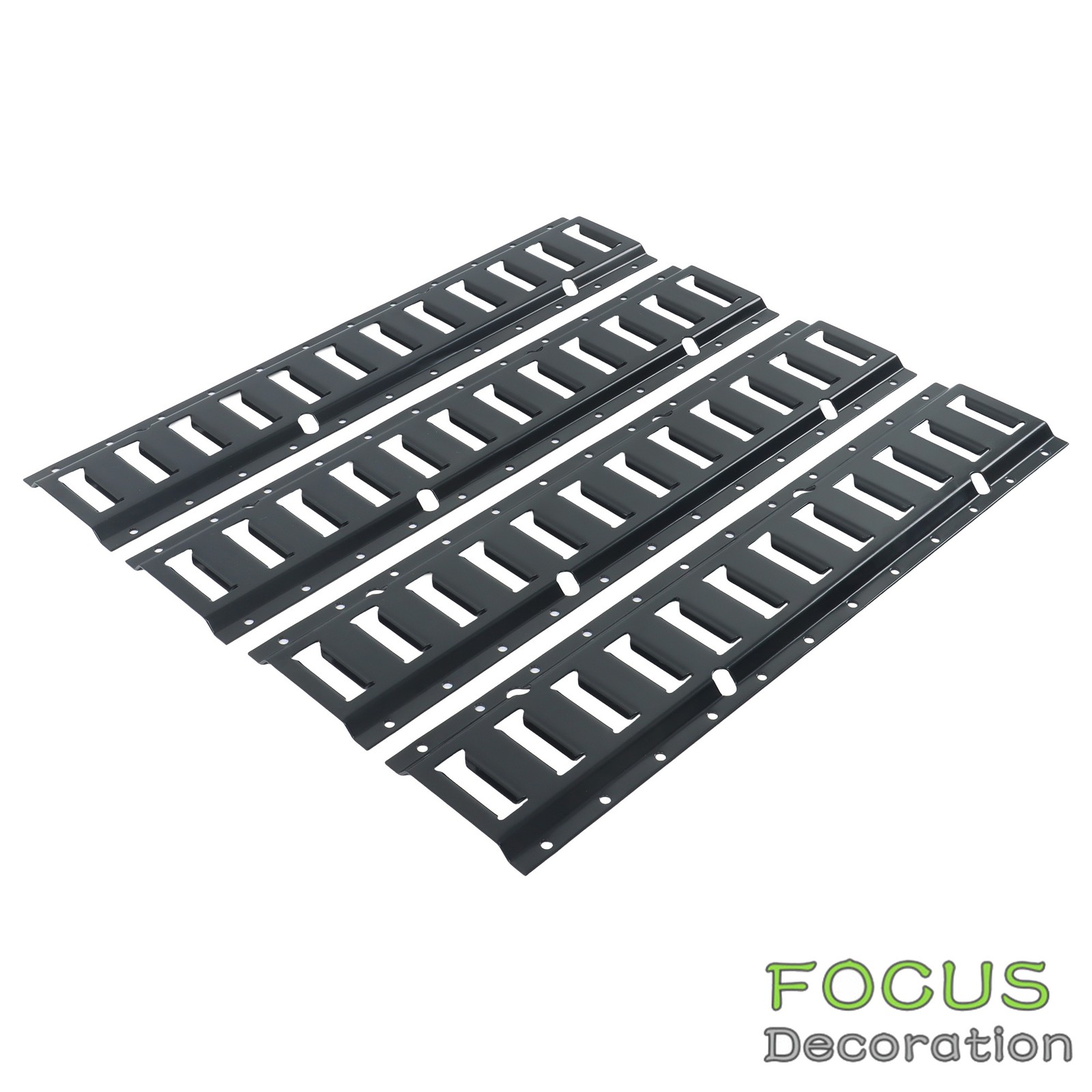 4 Pack Black Brand New 5' E Track Tie Down Rail Kit Carbon Steel