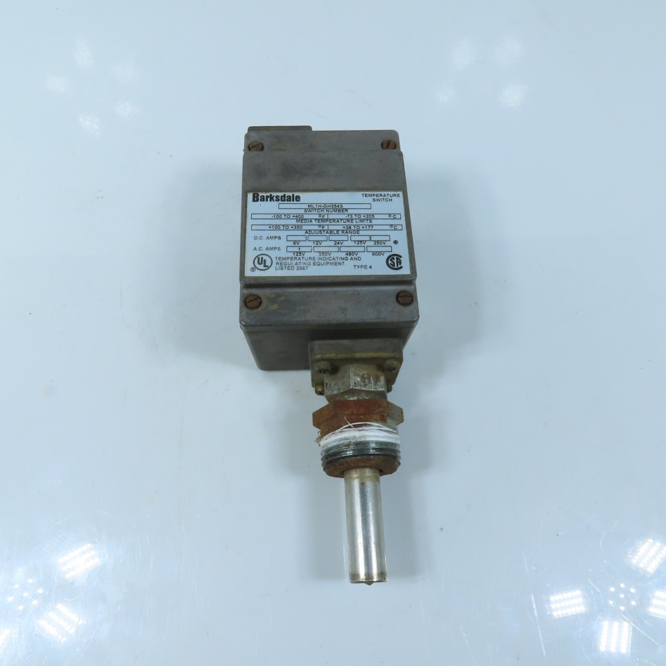 Barksdale ML1H-GH354S Industrial Temperature Switch +100 to +350°F