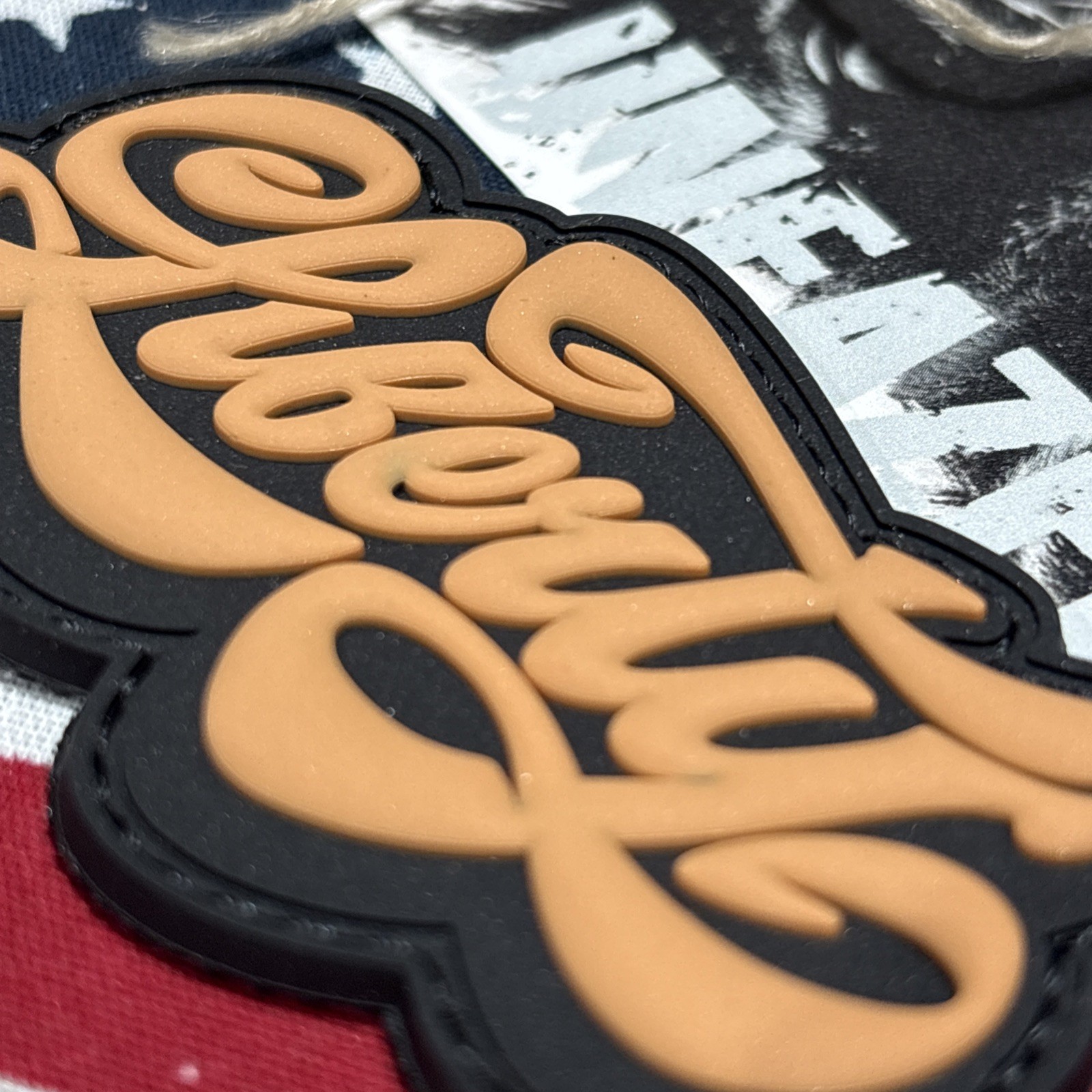 Liberty Blk Brown Morale Tactical Hook & Loop Patch High Quality 3d PVC 2x3”