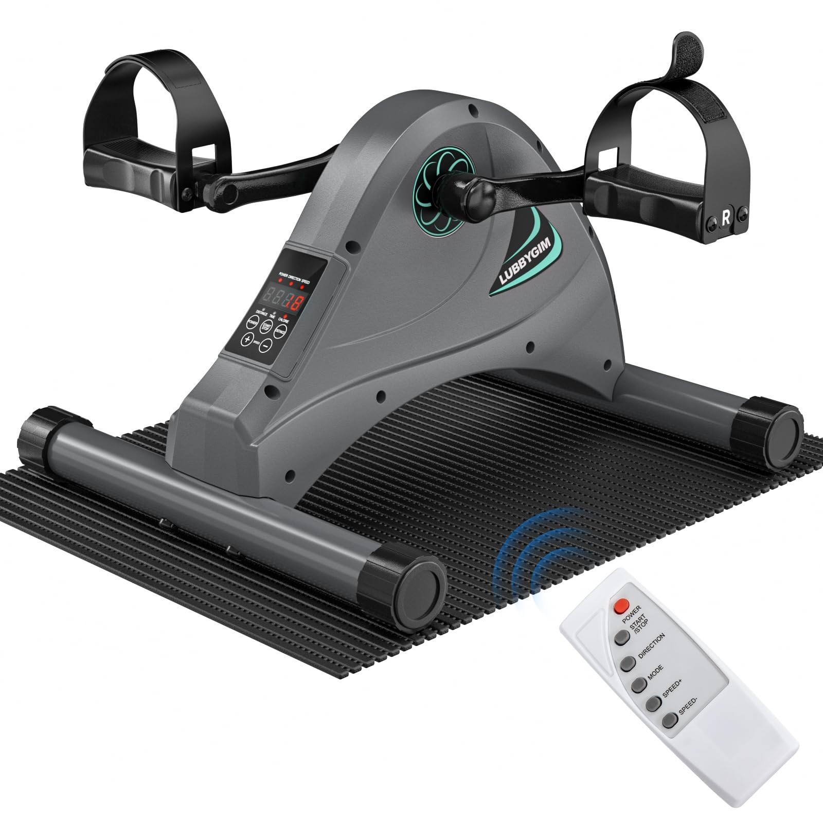 LUBBYGIM Mini Exercise Bike, Under Desk Bike Pedal Exerciser for Seniors & Ph...