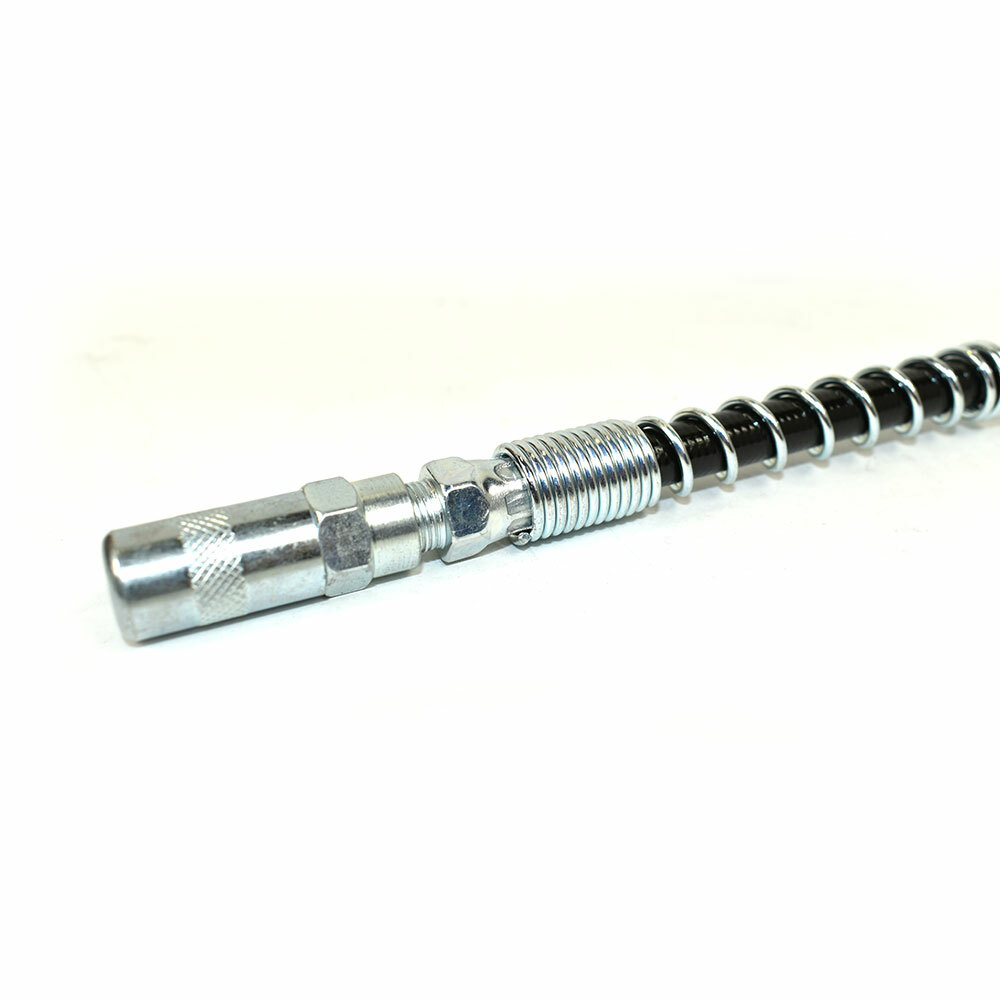 12 Inch Flex Grease Gun Hose Extension With Coupler & Spring Guard 4500 PSI