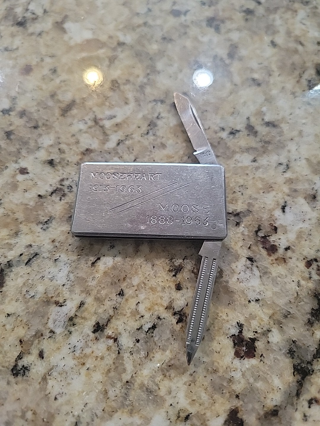 Mooseheart 1913-1963 Moore 1883-1963 Money Clip with Knife Stainless Japan