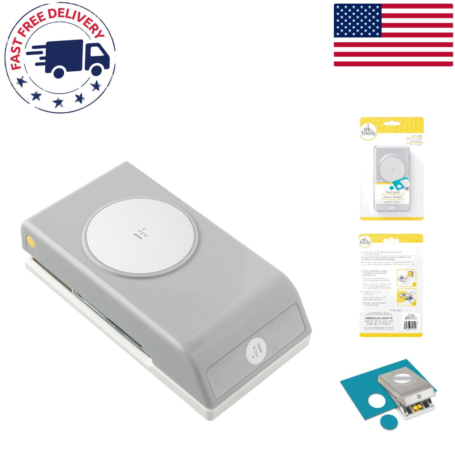 Precision 1.75-Inch Hole Punch for Scrapbooking & DIY Projects - Safety Lock