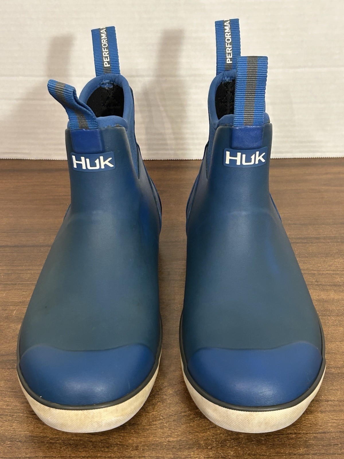 Huk Rogue Wave Fishing Boots Mens 7 Blue Waterproof Deck
