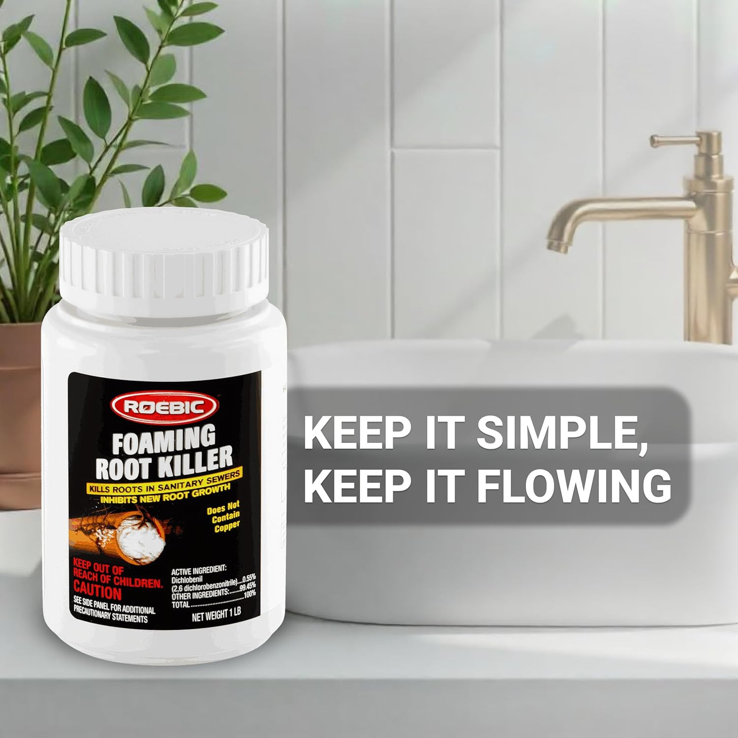 Roebic FRK Foaming Tree Root Killer, Chemical Septic System, Drain Field