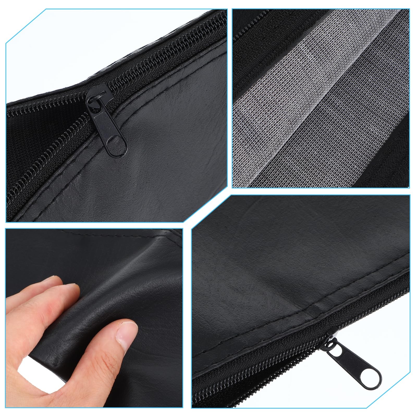 2 Pack Microphone Bags, Black Microphone Case for Wireless