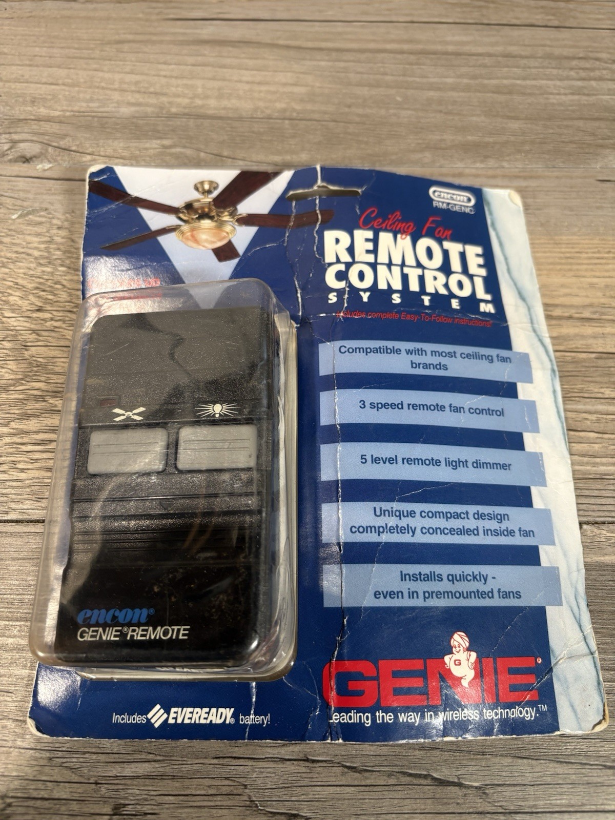 Genie Ceiling Fan Remote Control System Model RM-GENC - New W/ Package Damage