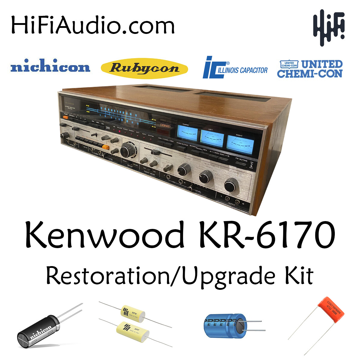 Kenwood KR-6170 rebuild restoration recap upgrade kit repair transistor