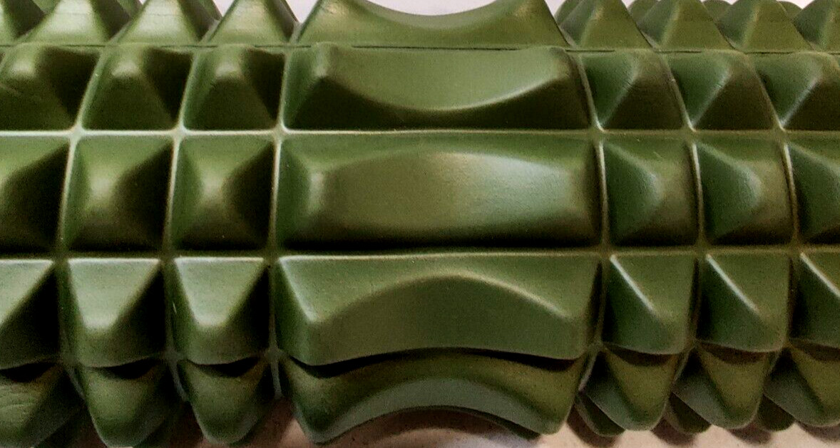 Massage Roller, Exercise, Green, White Hollow Core, Foam, 13" long
