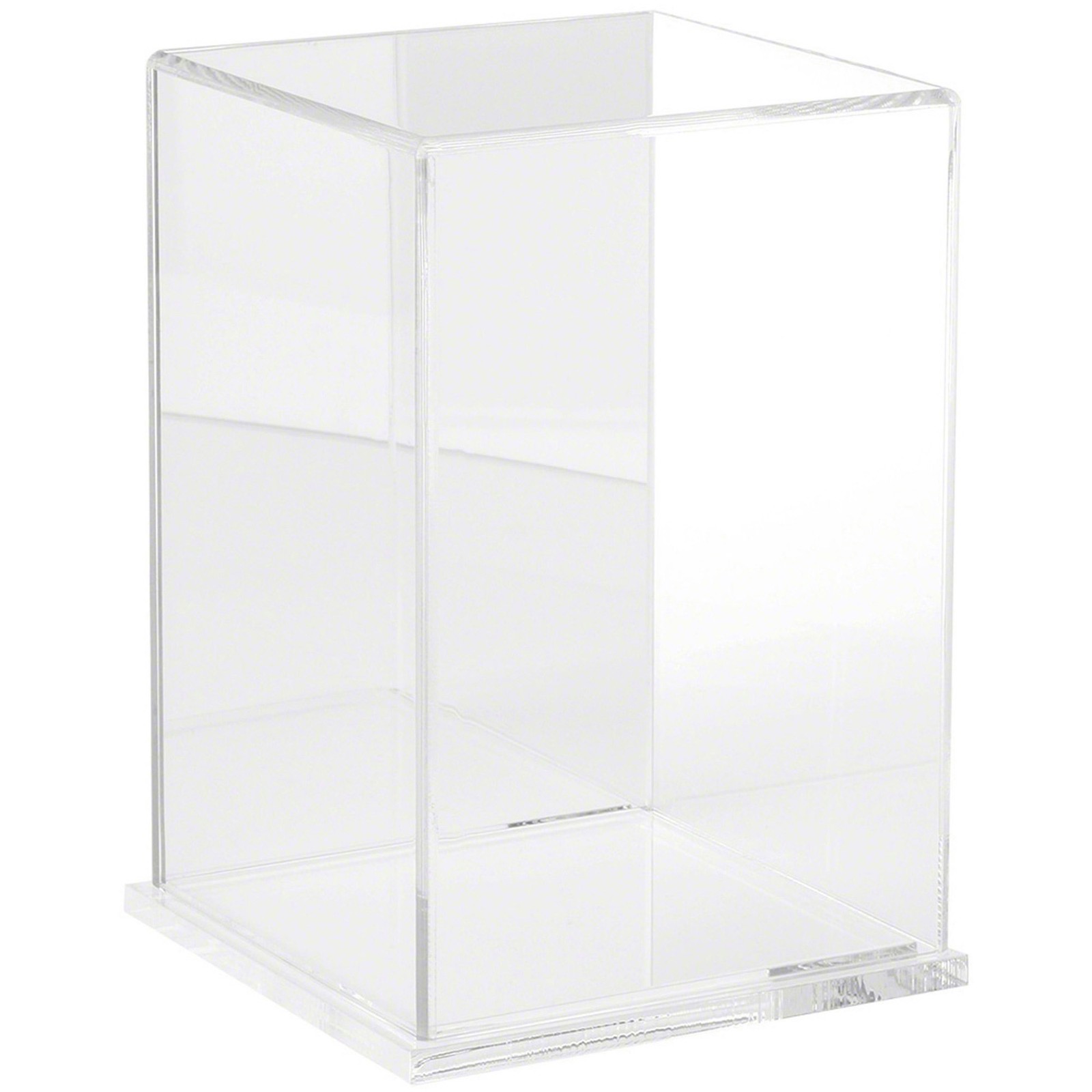 Plymor Clear Acrylic Case w/ Clear Base (Mirror Back), 6" W x 6" D x 9" H