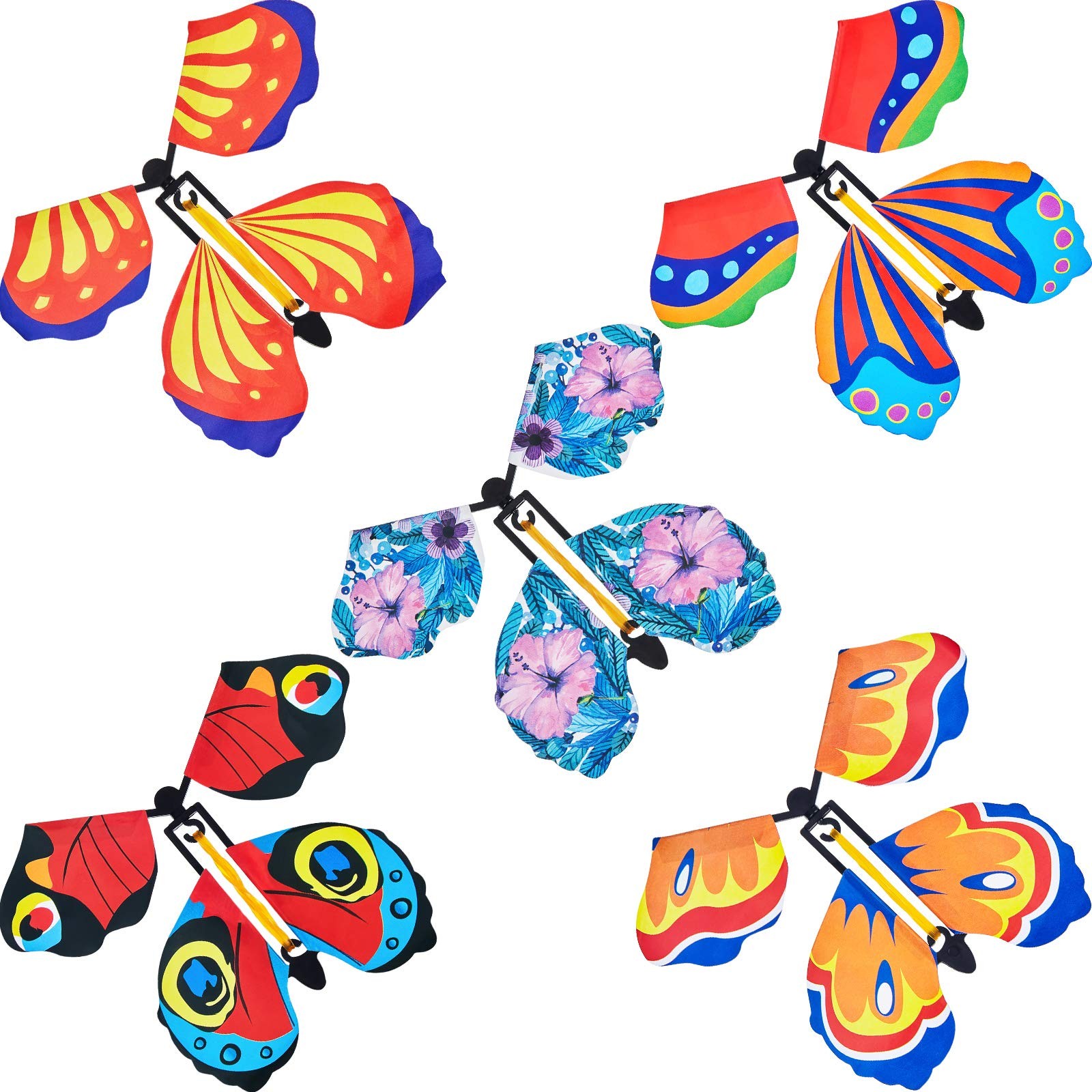 5 Pcs Magic Flying Butterfly, Flutter Flyers Butterflies, Wind up Butterfly