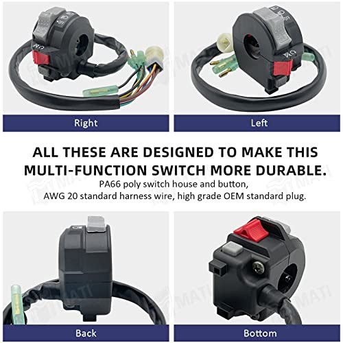 Left Handlebar Control Start Engine Run Off Headlight Switch for Yamaha Moto