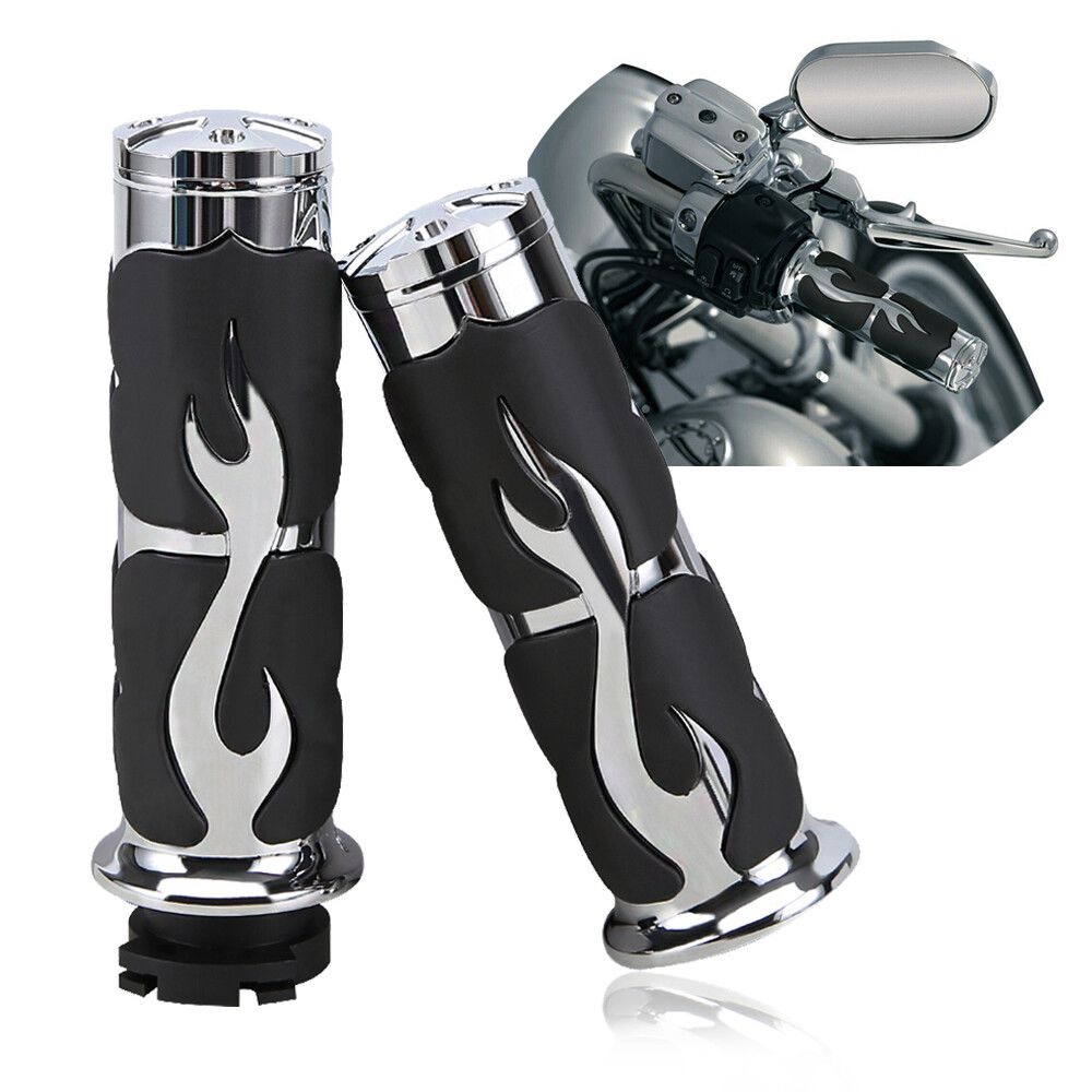 1" Handle Bar Hand Grips For Harley Touring Road King Electra Glide Softail Dyna
