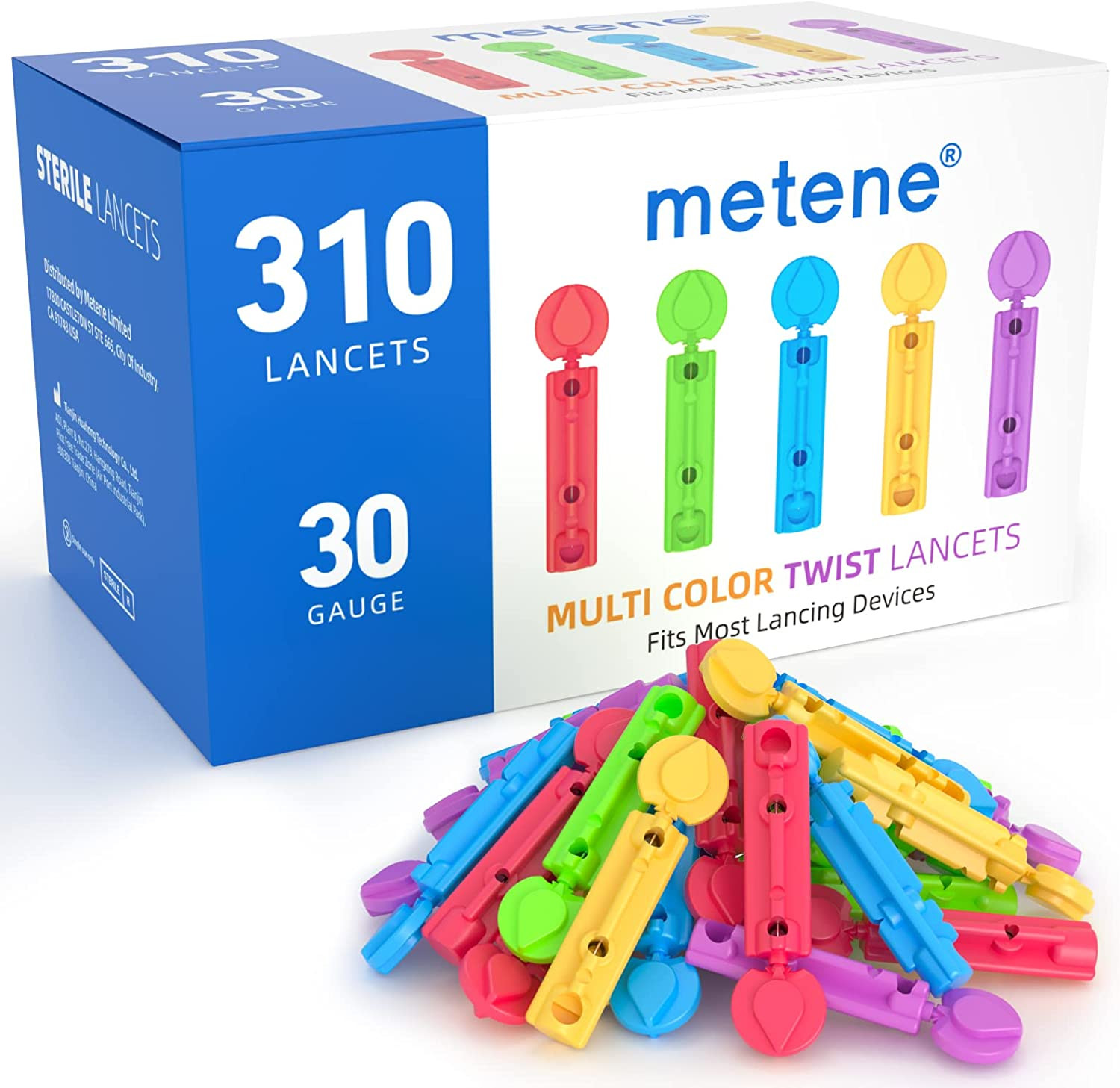 Lancets Twist Top Lancing Devices 30 Gauge Sterile Lancets Blood Sugar Test 310