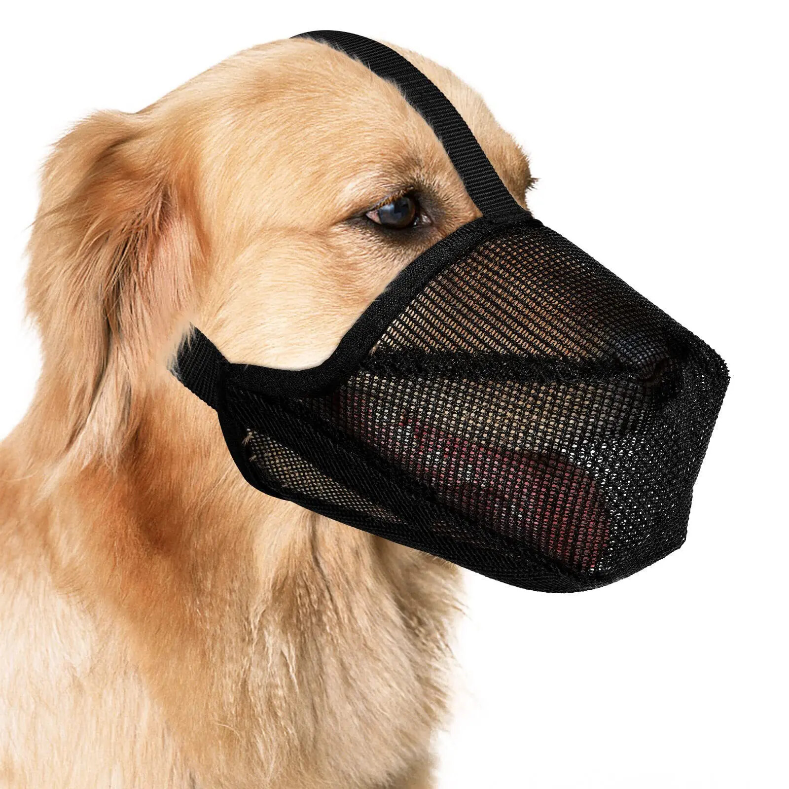 Dog Muzzle Pet Muzzle for Anti-Biting Chewing Licking Adjustable Breathable US