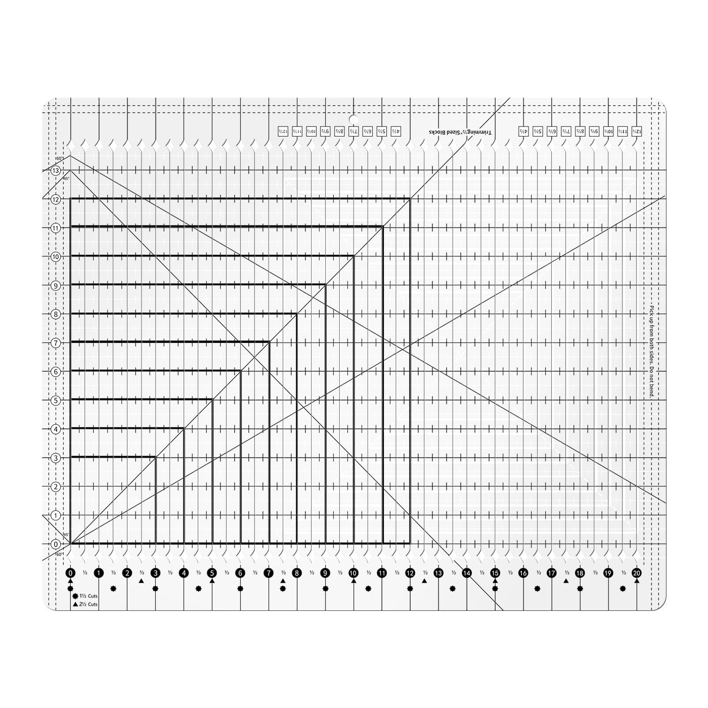 Slotted Quilting Rule 17-3/4in x 22in, XL Rulers and Templates Cutting, Crafting