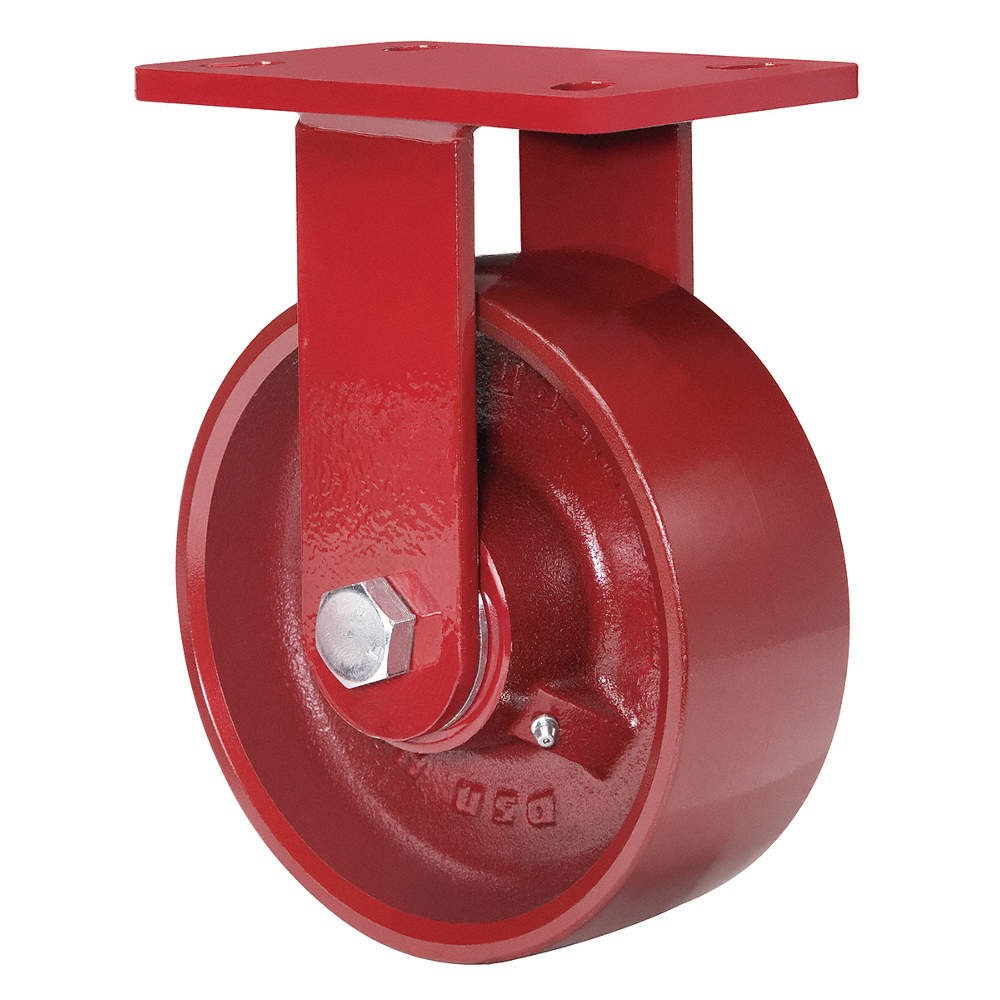 HAMILTON R-HS-6MB Plate Caster,Rigid,Iron,7 3/4"H 6AZL6