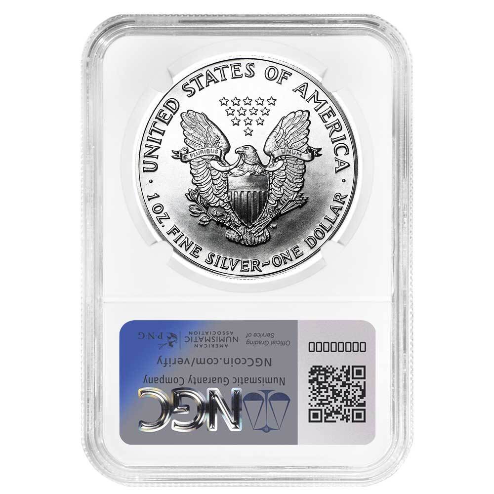 1989 $1 American Silver Eagle NGC MS69 Brown Label